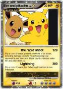 Eve and pikachu