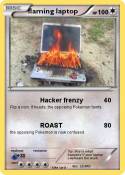 flaming laptop