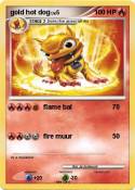 gold hot dog
