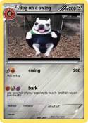 dog on a swing