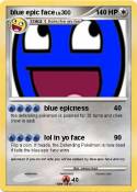 blue epic face