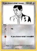 if you know