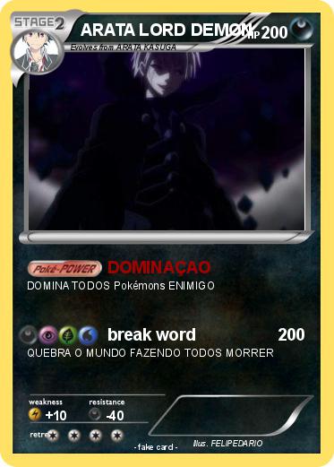 Pokemon ARATA LORD DEMON