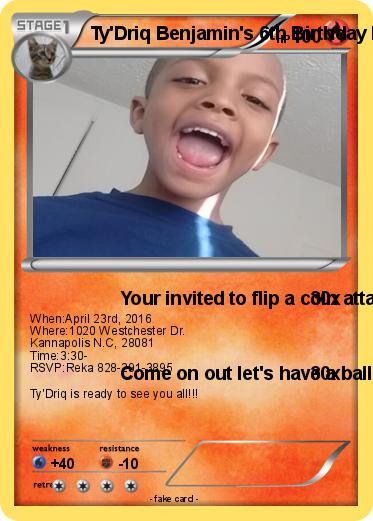 Pokemon Ty'Driq Benjamin's 6th Birthday Party