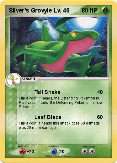 Pokemon Silver's Grovyle Lv. 46