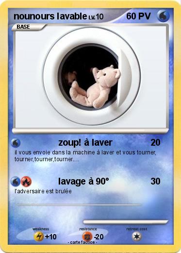 Pokemon nounours lavable