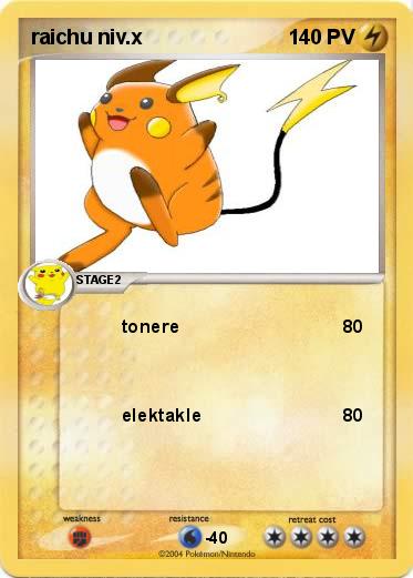 Pokemon raichu niv.x