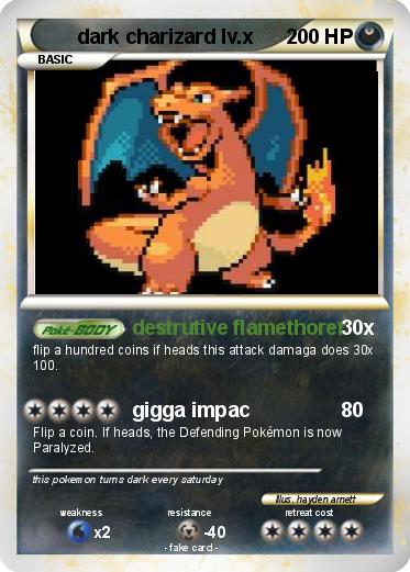 Pokemon dark charizard lv.x