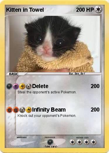 Pokemon Kitten in Towel