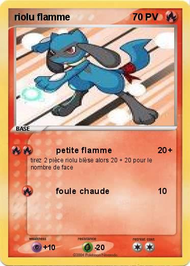 Pokemon riolu flamme