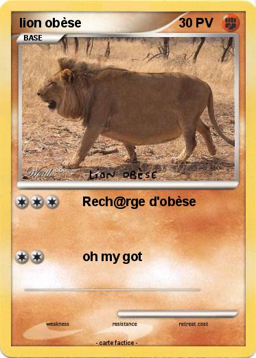 Pokemon lion obèse