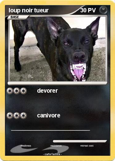 Pokemon loup noir tueur