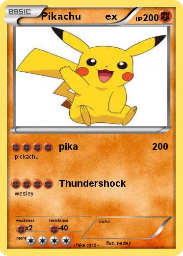 Pokemon Pikachu        ex
