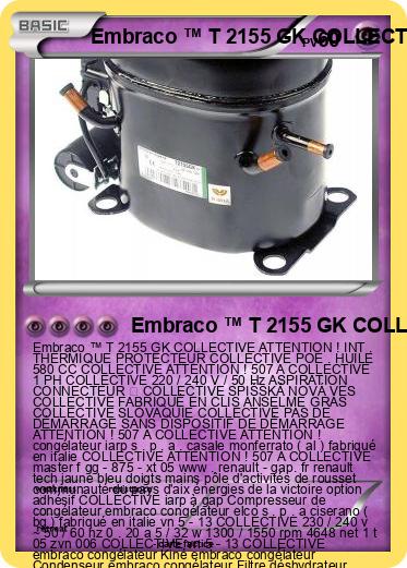 Pokemon Embraco ™ T 2155 GK COLLECTIVE