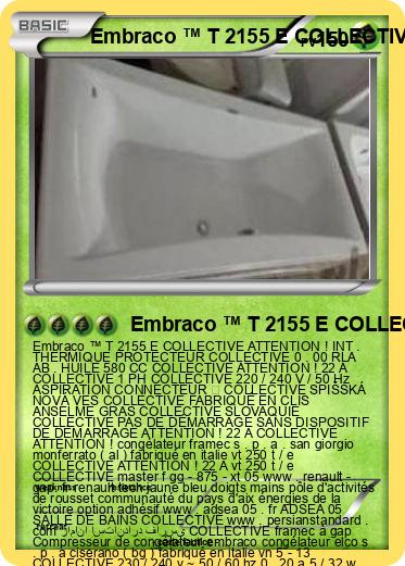 Pokemon Embraco ™ T 2155 E COLLECTIVE