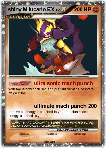 Pokemon shiny M lucario EX