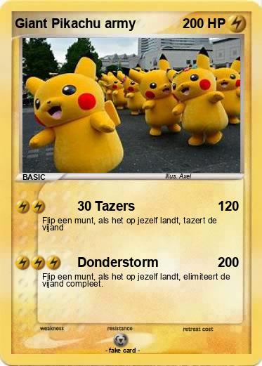 Pokemon Giant Pikachu army