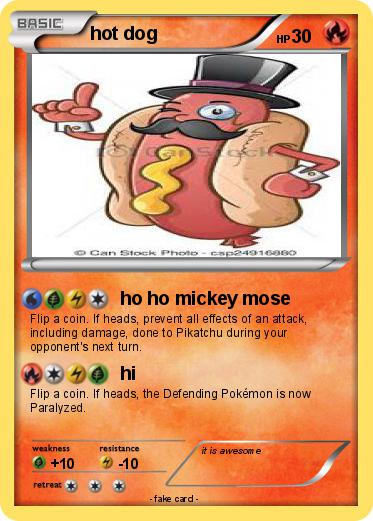 Pokemon hot dog