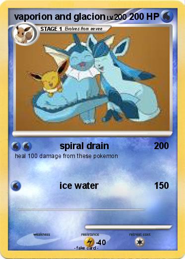 Pokemon vaporion and glacion