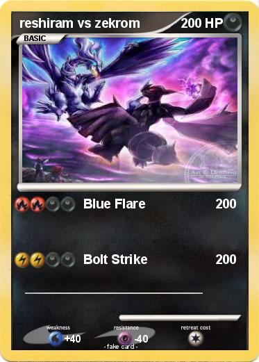 Pokemon reshiram vs zekrom