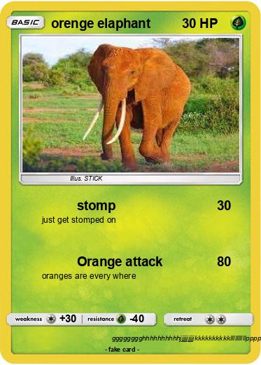 Pokemon orenge elaphant