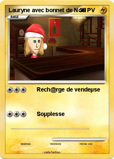 Pokemon Lauryne avec bonnet de Noël