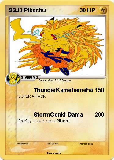 Pokemon SSJ3 Pikachu
