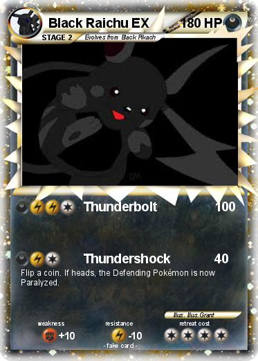Pokemon Black Raichu EX