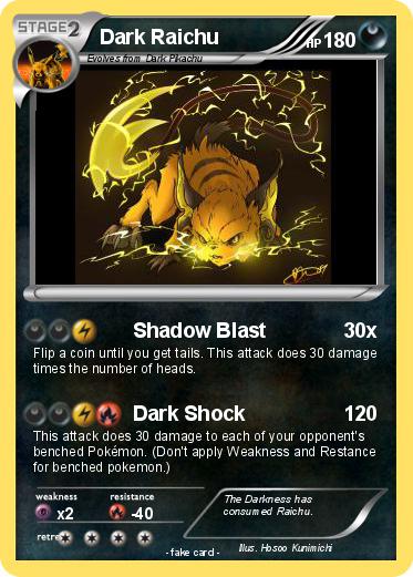Pokemon Dark Raichu