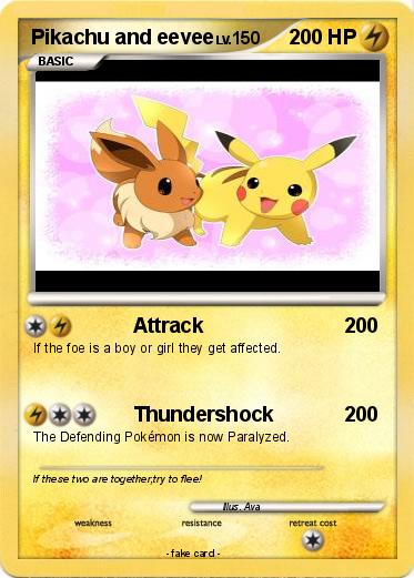 Pokemon Pikachu and eevee