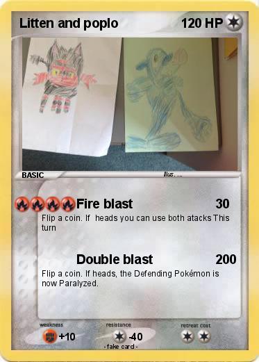 Pokemon Litten and poplo