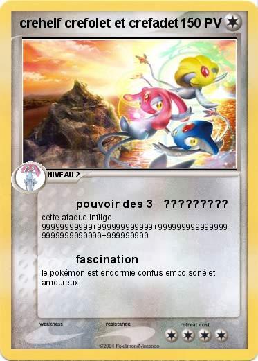 Pokemon crehelf crefolet et crefadet