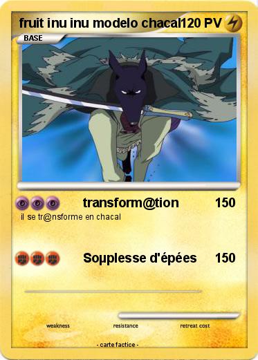 Pokemon fruit inu inu modelo chacal