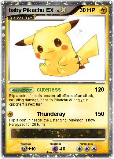 Pokemon baby Pikachu EX