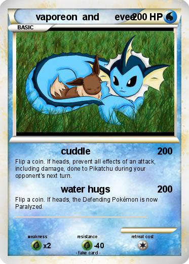 Pokemon vaporeon  and      evee