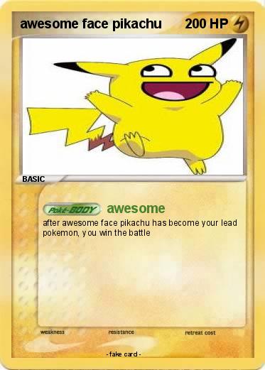 Pokemon awesome face pikachu