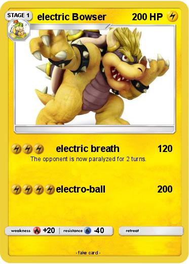 Pokemon electric Bowser