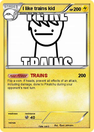 Pokemon I like trains kid