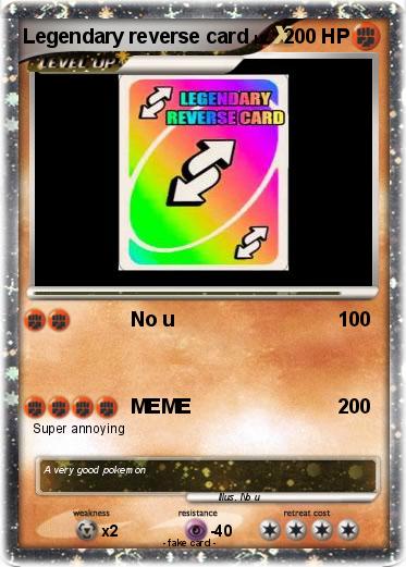 Pokemon Legendary reverse card
