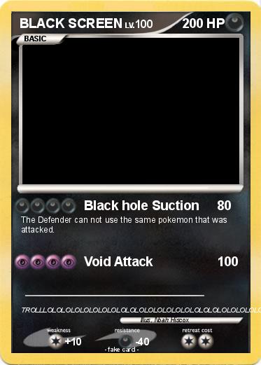 Pokemon BLACK SCREEN