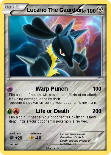 Pokemon Lucario The Gaurdian