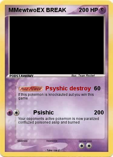 Pokemon MMewtwoEX BREAK