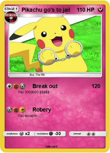 Pokemon Pikachu go's to jail