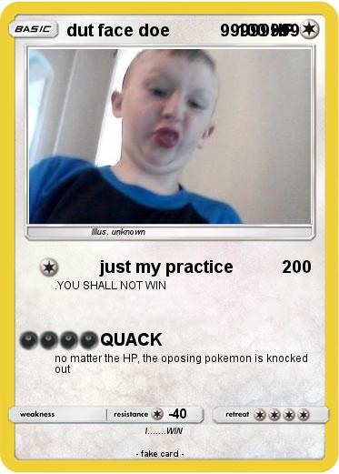 Pokemon dut face doe           99999999