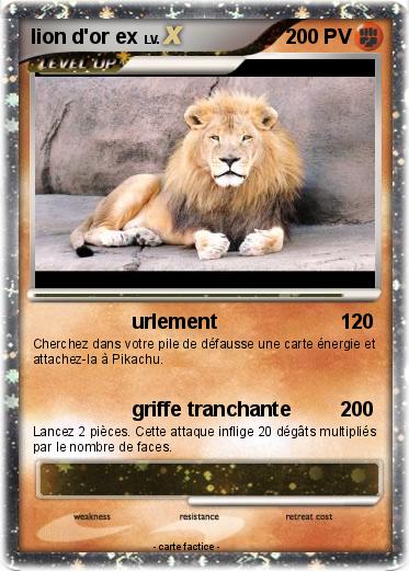 Pokemon lion d'or ex