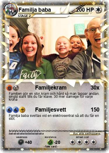 Pokemon Familja baba