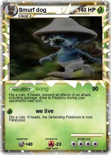 Pokemon Smurf dog