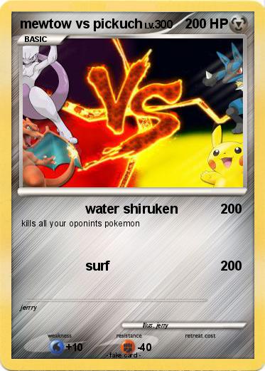 Pokemon mewtow vs pickuch