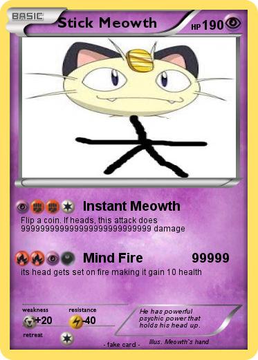 Pokemon Stick Meowth