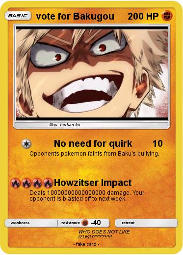Pokemon vote for Bakugou